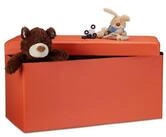 relaxdays Sitzbank mit Stauraum Kunstleder (1-St), orange