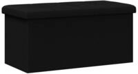 vidaXL Sitzbank Klappbare Aufbewahrungsbank Schwarz 180 kg 80 L 77 x 38 x 38 cm
