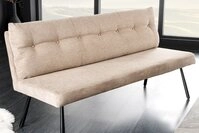 riess-ambiente Sitzbank BIG GEORGE 160cm champagner beige - Samt, Strukturstoff,