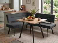 Beautysofa Eckbank ZERRA moderne K&uuml;chen-Eckbank und Esszimmerbank mit Stoff...