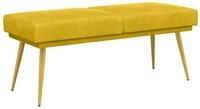 vidaXL Sitzbank Doppellagige Bank Gelb 120 x 45 x 46 cm Samt (1-St)