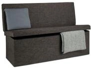 relaxdays Sitzhocker Faltbarer Sitzhocker mit Lehne XL, braun
