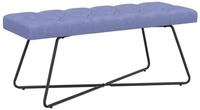 vidaXL Sitzbank Bank mit Knopfheftung Jeans blau 110 x 40 x 46 cm Stoff (1-St)