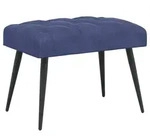 vidaXL Sitzbank Bank mit Knopfheftung Polizeiblau 60 x 40 x 45 cm Samt (1-St)...