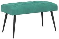 vidaXL Sitzbank Bank mit Knopfheftung T&uuml;rkis 80 x 40 x 46 cm Samt (1-St)