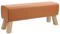 vidaXL Essbank Bank 110 x 30 x 45 cm Echtes Leder Braun (1-St)