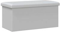 vidaXL Sitzbank Klappbare Aufbewahrungsbank Wei&szlig; 180 kg 80 L 77 x 38 x 38 cm...