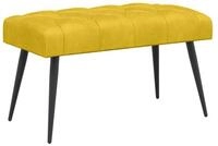 vidaXL Sitzbank Bank mit Knopfheftung Gelb 80 x 40 x 46 cm Samt (1-St)