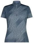 CMP Radtrikot Meliertes Radshirt Damen RV blau 38 EU