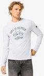 SUPER.NATURAL Langarmshirt f&uuml;r Herren, nachhaltig, Merino mit Tier-Motiv,