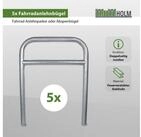 TRUTZHOLM Fahrradst&auml;nder 5x Fahrradanlehnb&uuml;gel 78 x 115 cm Stahl...