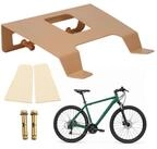 relaxdays Fahrradwandhalterung 3in1 Fahrradwandhalterung Ablage & Haken (5-tlg),