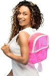 Boland Kost&uuml;m Rave Rucksack neon-pink, F&uuml;r mehr Transparenz: durchsichtiger