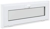 vidaXL Fenster 110 x 40 cm Kellerfenster RISOR 110x40 cm PVC und Glas Wei&szlig;