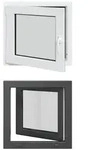 vidaXL Fenster Kellerfenster Innenseite Farbe Wei&szlig; RISOR 50 x 50 cm, (1 St)...