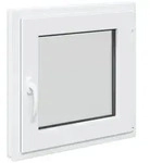 vidaXL Fenster Kellerfenster Innenseite Farbe Wei&szlig; RISOR 60 x 60 cm, (1 St)...