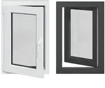 vidaXL Fenster Kellerfenster Innenseite Farbe Wei&szlig; RISOR 60 x 100 cm, (1 St)...
