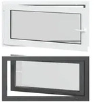 vidaXL Fenster Kellerfenster Innenseite Farbe Wei&szlig; RISOR 110 x 60 cm, (1 St)...