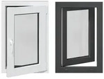 vidaXL Fenster Kellerfenster Innenseite Farbe Wei&szlig; RISOR 60 x 100 cm, (1 St)...