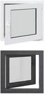 vidaXL Fenster Kellerfenster Innenseite Farbe Wei&szlig; RISOR 60 x 60 cm, (1 St)
