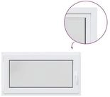 vidaXL Fenster Kellerfenster Innenseite Farbe Wei&szlig; RISOR 110 x 55 cm, (1 St)