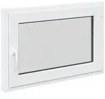 vidaXL Fenster Kellerfenster Innenseite Farbe Wei&szlig; RISOR 90 x 60 cm, (1 St)...