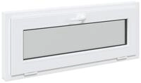 vidaXL Fenster 110 x 40 cm Kellerfenster RISOR 110x40 cm PVC und Glas Wei&szlig;
