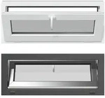 vidaXL Fenster Kellerfenster Innenseite Farbe Wei&szlig; RISOR 110 x 40 cm, (1 St)...