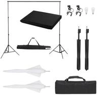 vidaXL Fotohintergrund 500 x 300 cm Fotostudio Set mit Beleuchtung und...