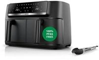 BOSCH Hei&szlig;luftfritteuse MAFD440B7, Gro&szlig;e Air Fryer mit Doppelkorb und