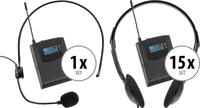 Pronomic Silent Guide V2 Basic Set f&uuml;r 15 Personen Funk-Kopfh&ouml;rer (keine