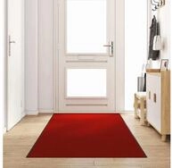 vidaXL Fu&szlig;matte, Fu&szlig;matte Rot und Schwarz 120 x 400 cm Polyamid und PVC