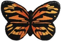 esschert design Fu&szlig;matte, H&ouml;he: 1 mm, H&ouml;he: 1cm, Farbe: Schwarz / Orange,...