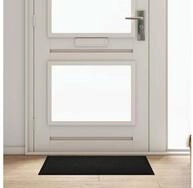 vidaXL Fu&szlig;matte 80 x 60 x 1,2 cm Fu&szlig;matte Schwarz 60x80 cm Teddystoff...