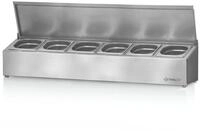 Mahlzeit Aufbewahrungssystem Edelstahl Zutatenbeh&auml;lter, 6 x 1/6 GN Beh&auml;lter mit