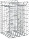 vidaXL Gartenzaun Gabionen-Hochbeet 50 x 50 x 80 cm Verzinkter Stahl Silber,...