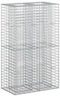 vidaXL Gartenzaun Gabionen-Hochbeet 90 x 50 x 150 cm Verzinkter Stahl Silber,...