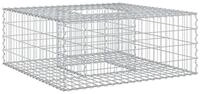 vidaXL Gartenzaun Gabionen Hochbeet 100 x 100 x 40 cm Verzinkter Stahl Silber,...