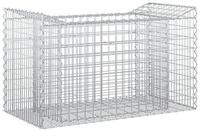 vidaXL Gartenzaun Gabionen-Hochbeet 50 x 100 x 60 cm Verzinkter Stahl Silber,...
