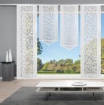 HOME WOHNIDEEN Schiebegardine JENNA (4 St), Klettband, halbtransparent,