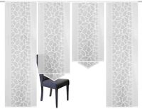 HOME WOHNIDEEN Schiebegardine 4 SCHIEBEGARDINEN Jacquard, wei&szlig;, 2 245x57, 1 160x57