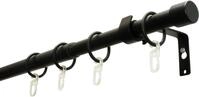 GARDINIA Gardinenstange Set Metall, &Oslash; 19 mm, 1-l&auml;ufig, ausziehbar, mit Bohren,
