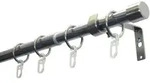GARDINIA Gardinenstange Set Metall, &Oslash; 19 mm, 1-l&auml;ufig, ausziehbar, mit Bohren,