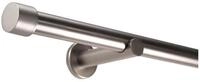 Deco-Raum Gardinenstange Kappe, &Oslash; 25 mm, 1-l&auml;ufig, k&uuml;rzbar, Wunschma&szlig;l&auml;nge,