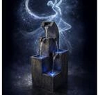 K&ouml;hko Gartenbrunnen Brunnen mit LEDs, stufige Wasserfall f&uuml;r...