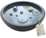 BigDean Fertigteich Brunnen Miniteich Komplettset mit Schale & Teichkugeln,...