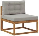 vidaXL Sofaelement Outdoor Mittelsofa Natur (1 St)