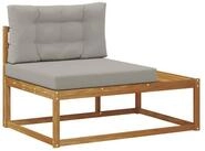 vidaXL Sofaelement Outdoor Endsofa mit Kissen Natur 115 x 83 x 73 cm (1 St)