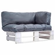 vidaXL Gartenlounge-Set vidaXL Garten-Palettensofa mit Grauen Kissen Kiefernholz