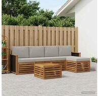 vidaXL Gartenlounge-Set vidaXL Outdoor-Sofagarnitur 6 stk. Nat&uuml;rlich und...